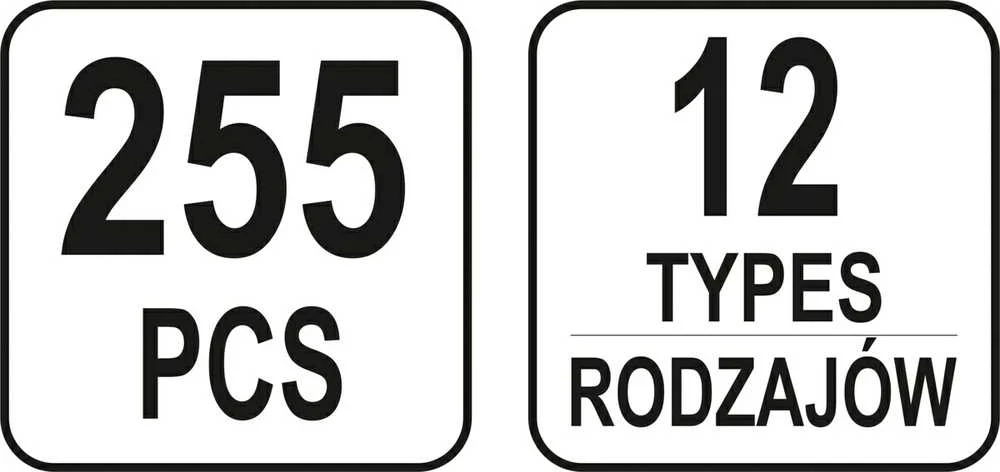 Yato Toya Sa Poland Automobilinis klipsų asortimentas VW | 255 vnt. (YT-06663)