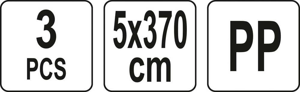 Yato Baldų nešimo diržai , 5X370 cm , 3 vnt.