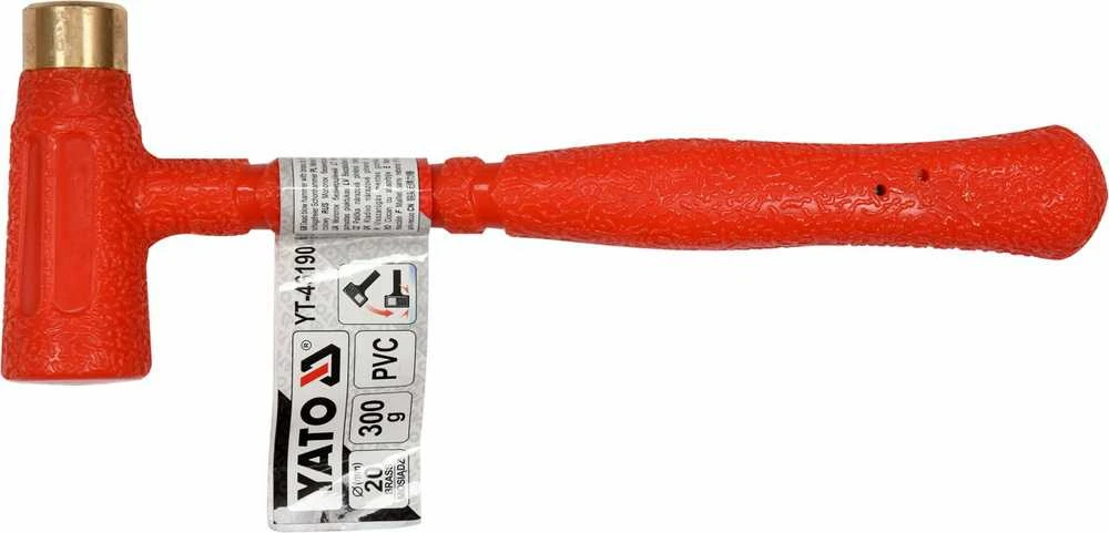 Yato Toya Sa Poland Beinercinis neatšokantis plaktukas | žalvarinis antgalis | 300g | Ø 20 mm (YT-46190)
