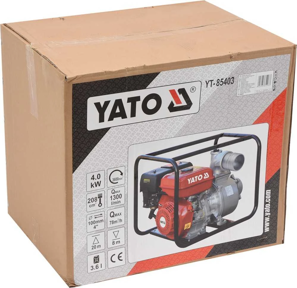 YATO benzininis vandens siurblys 4" 7,7HP 96m3/h 85403