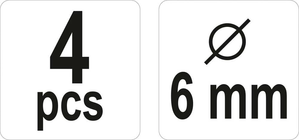Grąžtas YATO ZNACZNIKI DO WYZNACZANIA OTWORÓW 6mm/4vnt.
