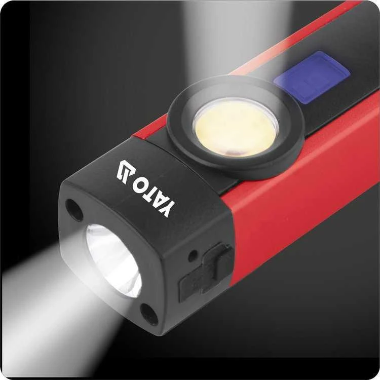 Yato Toya Sa Poland COB LED darbo lempa su magnetu | 5W COB 300LM + UV (YT-08580)