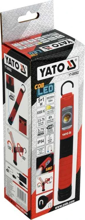 Toya Sa Poland Darbo lempa akumuliatorinė lanksti | 5W COB, 500LM + 120LM (YT-08562)