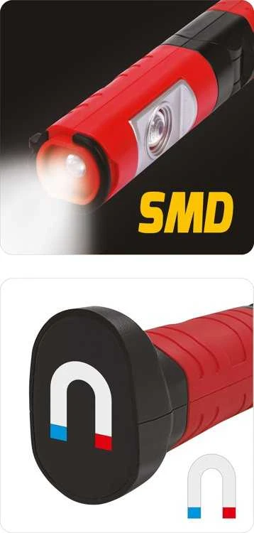 Toya Sa Poland Darbo lempa akumuliatorinė lanksti | 5W COB, 500LM + 120LM (YT-08562)