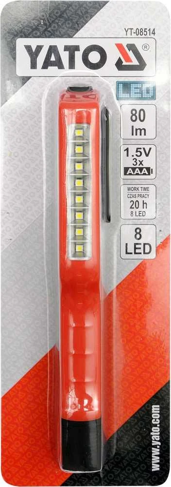 YATO LATARKA INSPEKCYJNA LED MAGNES NA BATERIE 3xAAA 80 LUMENÓW
