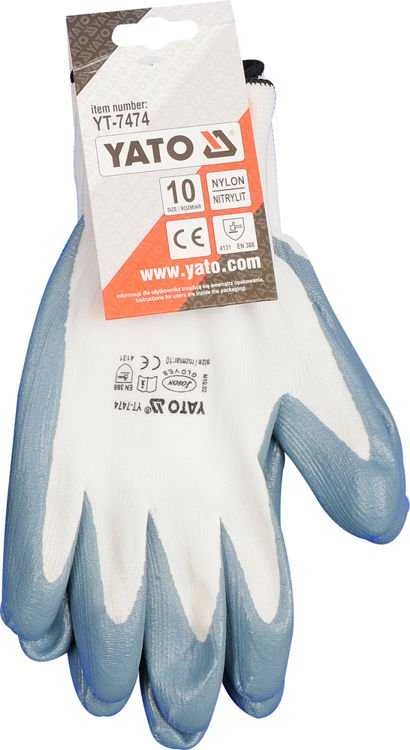 YATO RĘKAWICE OLEJOODPORNE balta 10 7474