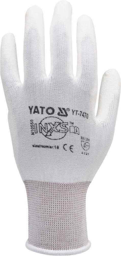 YATO RĘKAWICE NYLON/PU balta 10 7470