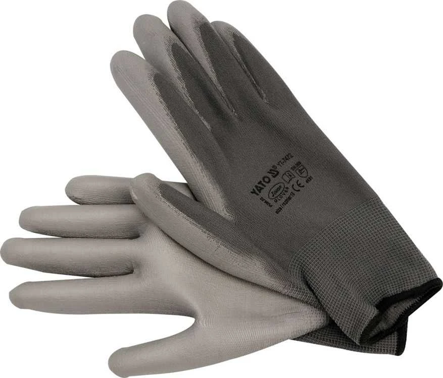 YATO NAILONINĖS PIRŠTINĖS PILKOS 10 7472