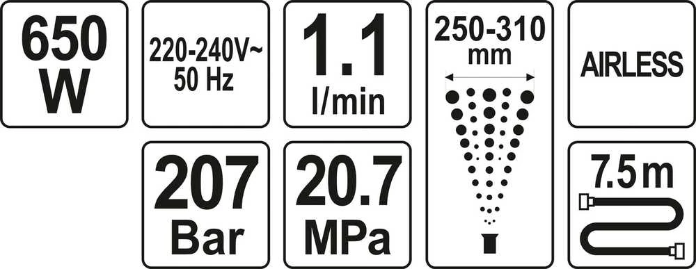 Dažymo įrankis Yato 650W (YT-82560)
