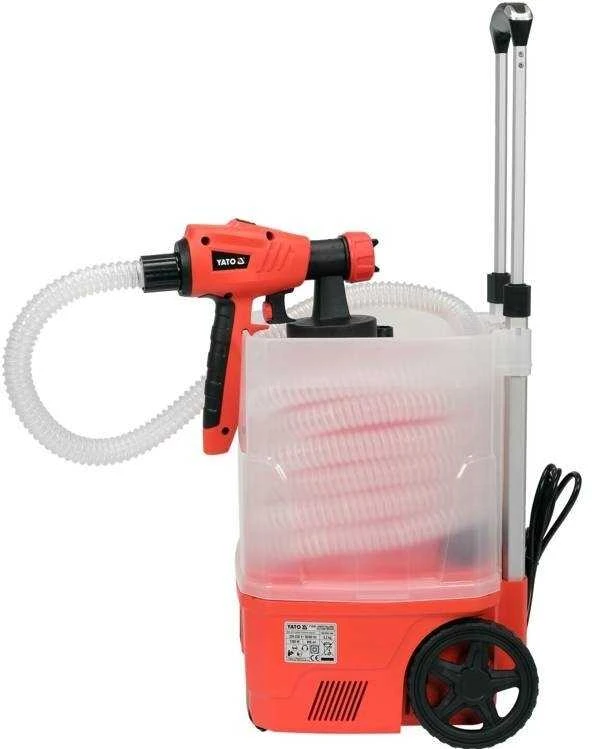 Yato Toya Sa Poland Dažymo įrenginys HVLP 1100W | 100 DIN/sek | 1 l/min + antgalių rinkinys | sienų ir lubų dažymas be dažų deginimo (YT-82555)