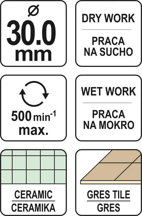 Yato Toya Sa Poland Deimantinis grąžtas cilindrinis | 30 mm (YT-60430)