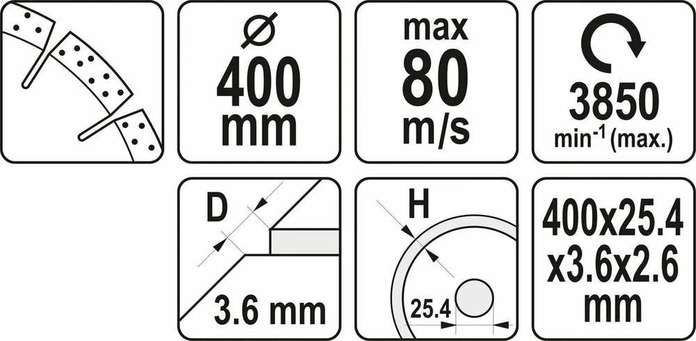YATO DEIMANTINIS DISKAS BETONUI 400x25,4mm
