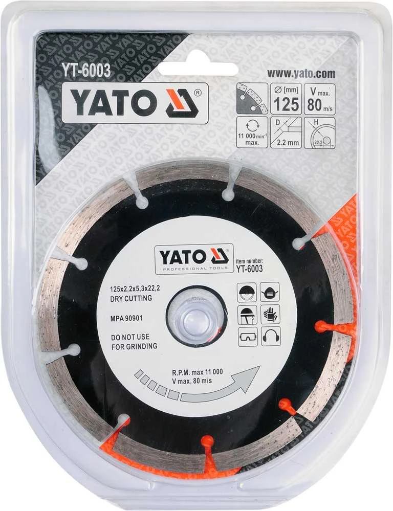 YATO TARCZA DIAMENTOWA SEGMENTOWA 125 x 22,2mm 6003
