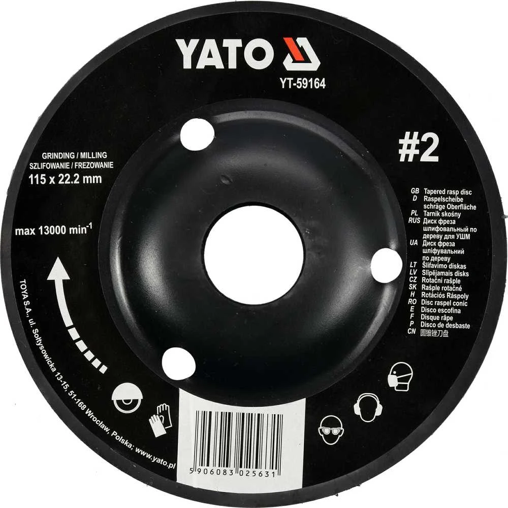 Yato Toya Sa Poland Diskas/freza medžiui 115mm, No2 (YT-59164)