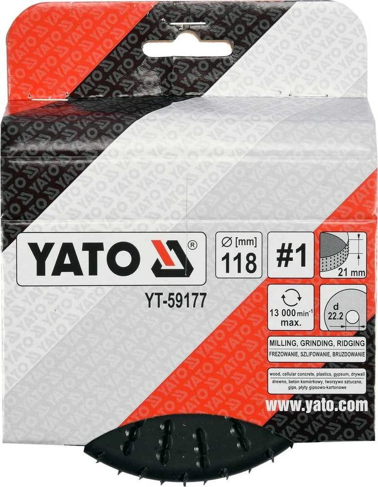 Yato Toya Sa Poland Diskas / freza medžiui | 118 mm / 21 mm (YT-59177)