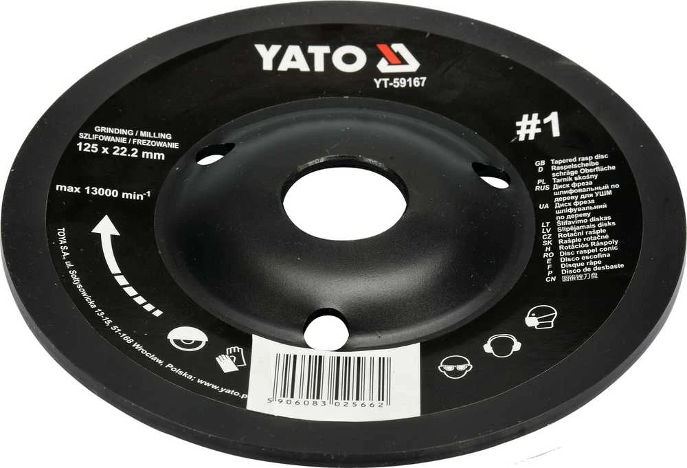 Yato Toya Sa Poland Diskas/freza medžiui | 125 mm | No1 (YT-59167)