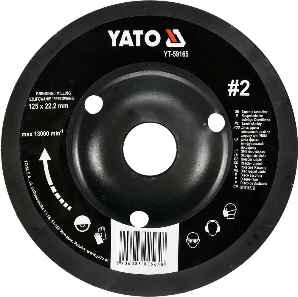 Yato Toya Sa Poland Diskas/freza medžiui 125mm, No2 (YT-59165)