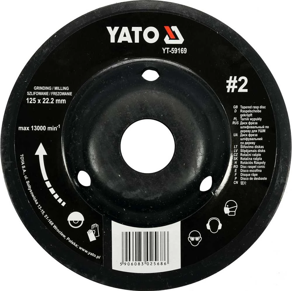 Yato Toya Sa Poland Diskas/freza medžiui 125mm, No2 (YT-59169)