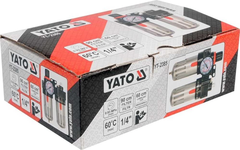 Yato Toya Sa Poland Drėgmės surinkėjas | reguliatorius su manometru ir tepaline 1/4" (YT-2385)