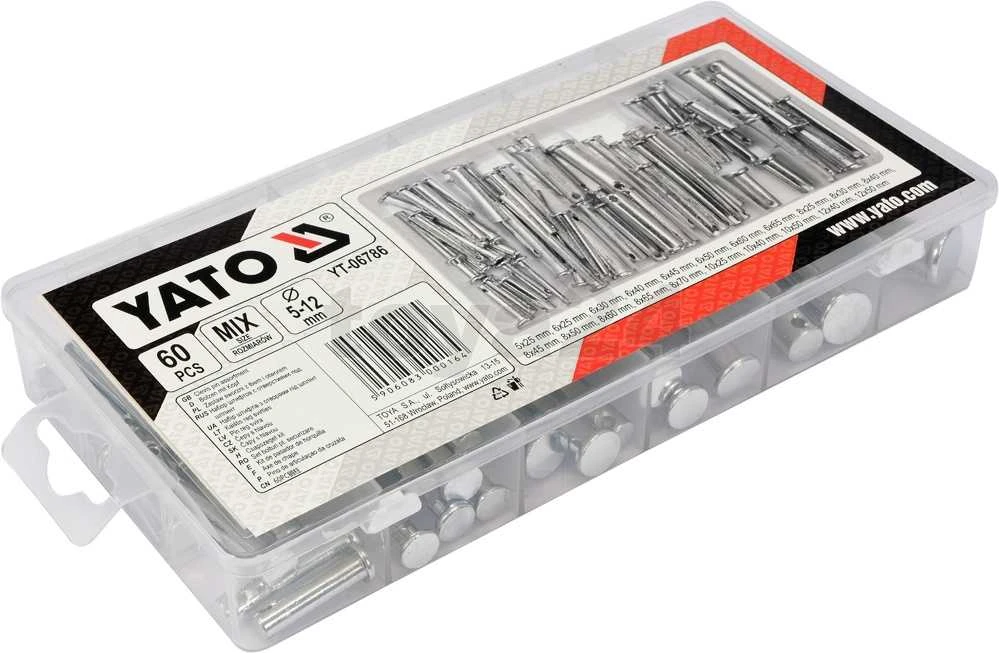 Yato Toya Sa Poland Fiksatorių, sklendžių rinkinys 60 vnt (YT-06786)