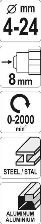 YATO FREZ STOPNIOWY DO METALU 4-24mm