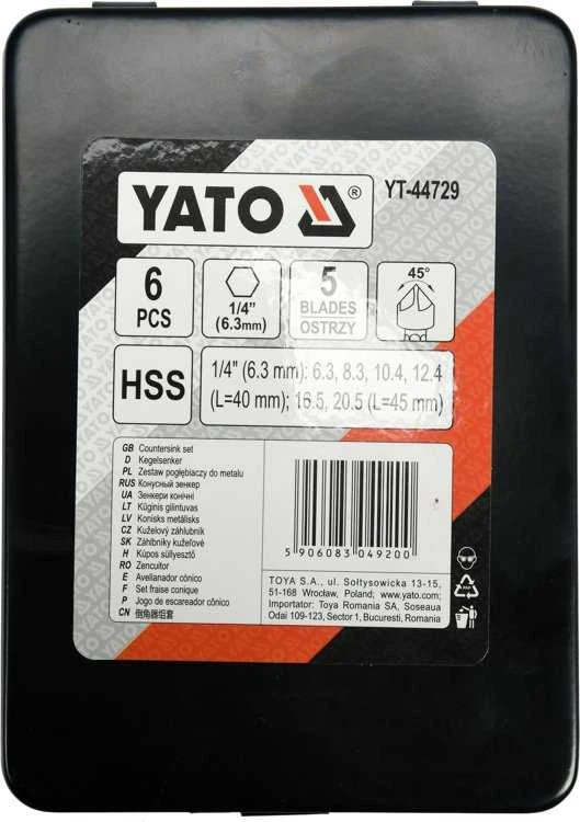 Grąžtas YATO SKAIČIUS METALUI 6 vnt. 6,3-20,5 mm HEX