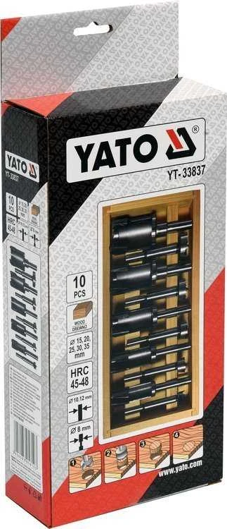 Grąžtas YATO BLOKSŲ-VAMZDŽIŲ RINKINYS MEDIENAI 15-35mm 10vnt.