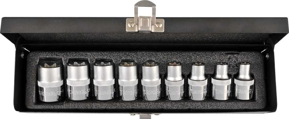 Sukimo galvučių komplektas Yato YT-0521; TORX; 9 vnt.