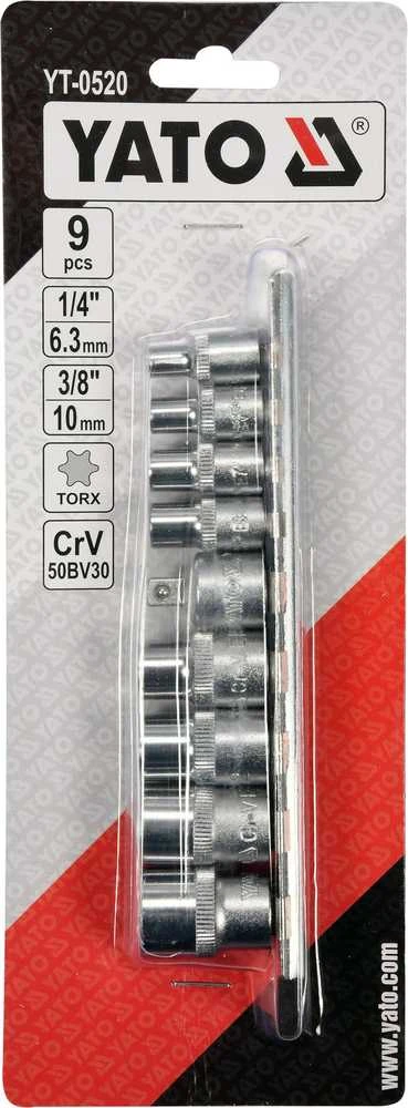 YATO TORX veržliarakčiai 9 vnt. E5-E16, 0520