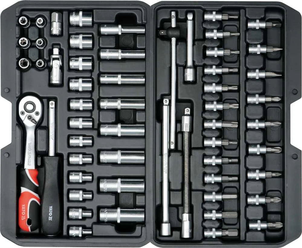 Įrankių komplektas Yato YT-14501; 1/4''; 56 vnt.