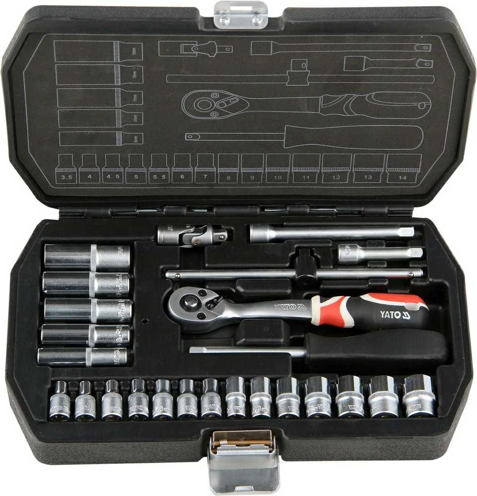YATO Rinkinys KLUCZY 1/4" 25 vnt. 14461