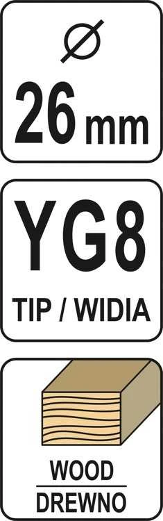 Grąžtas Yato KITAS VAIZDO EKRANAS 26mm