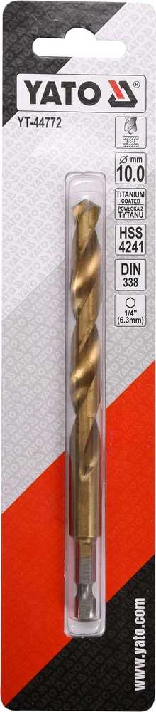 Grąžtas YATO grąžtai METAL TYTAN HEX 10,0mm