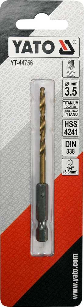 Grąžtas YATO grąžtai METAL TYTAN HEX 3,5mm