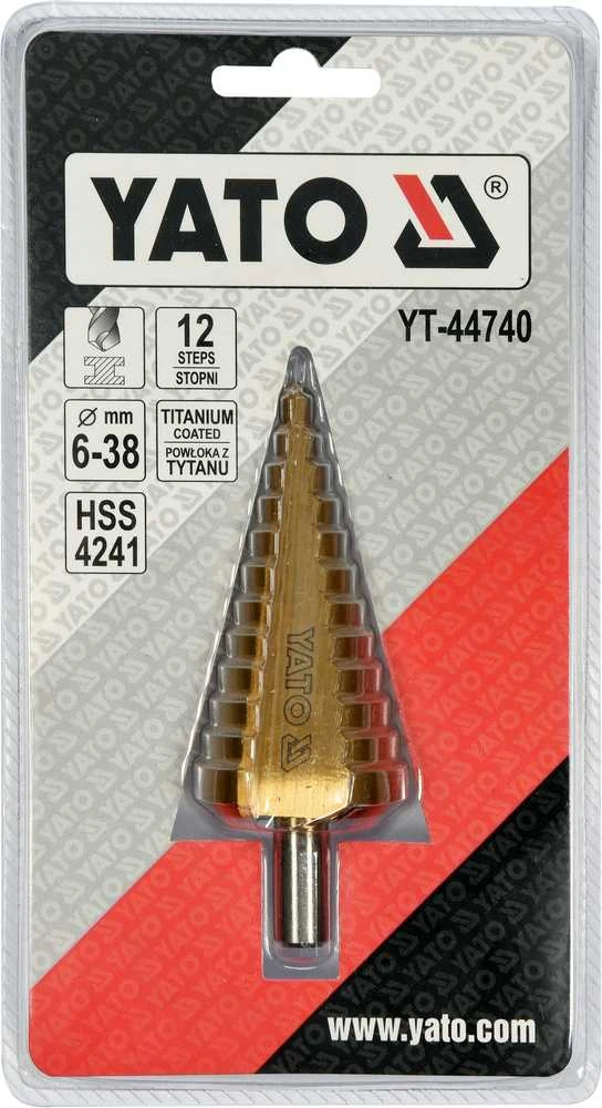 Pakopinis grąžtas Yato YT-44740; 6-38 mm