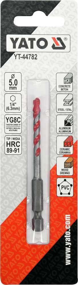 Grąžtas YATO grąžtai UNIWERSALNE HEX 5mm
