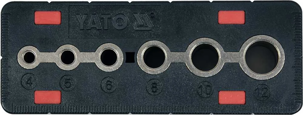 Grąžtas Yato Toya Sa Poland Grąžto gidas, šablonas su rankena | 4, 5, 6, 8, 10 ir 12 mm (YT-39700)