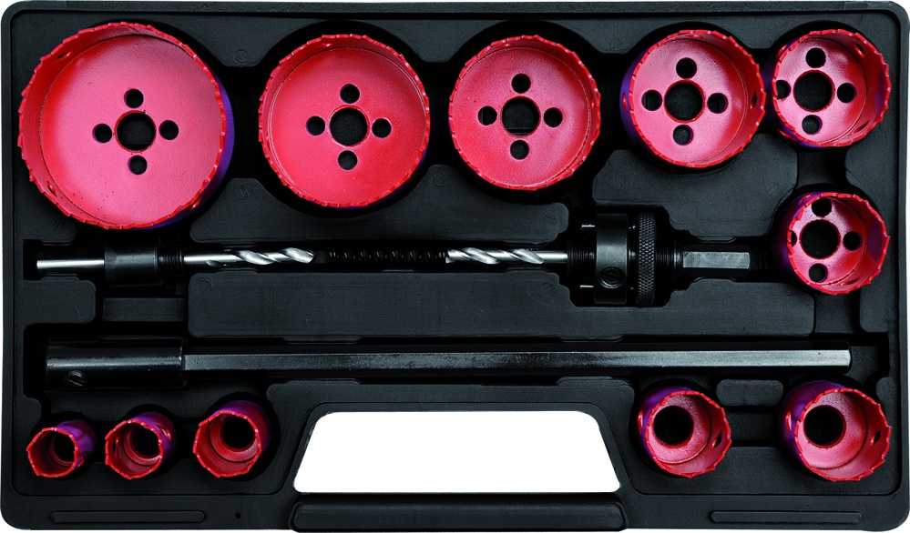 Grąžtas YATO Bimetalinių gręžimo karūnų rinkinys 7 vnt. 19-76mm 3381
