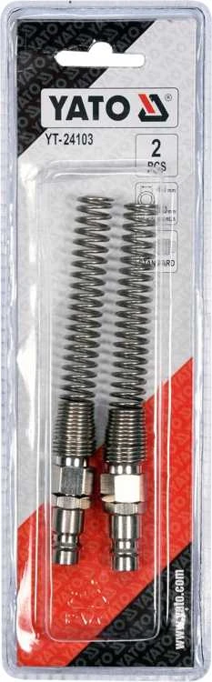 Yato Toya Sa Poland Greitos jungtys žarnai (kištukai) su spyruoklėmis 6x10 mm, 2 vnt. (YT-24103)