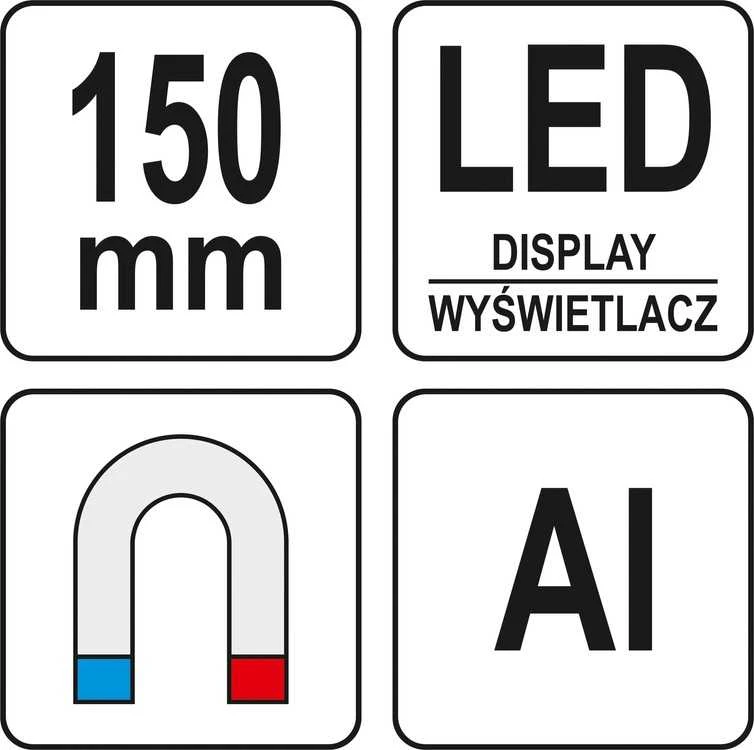 YATO ELEKTRONINIS MAGNETINIS LYGIS 150mm