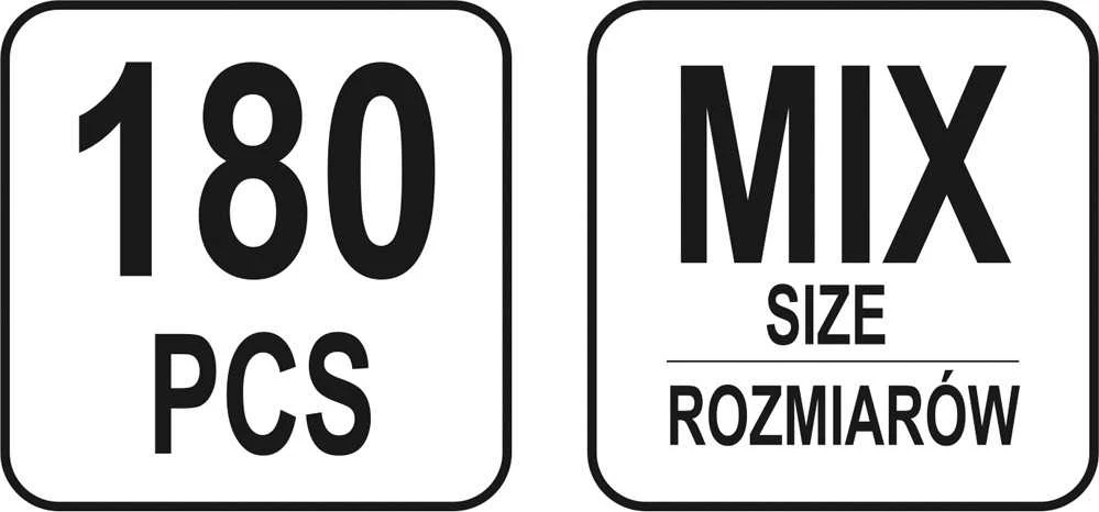 YATO GUMINĖS ŽIEDELĖS 180 vnt. MIŠINYS
