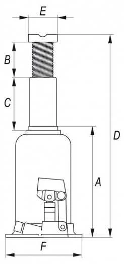 YATO HIDRAULINĖ POLE VARA 5 TON 1702