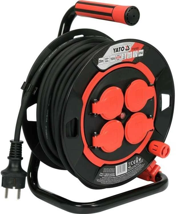Ilgiklis vyniojamas ant ritės Yato YT-81052; 20 m; 3x1,5 mm²