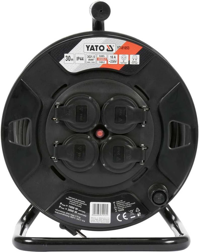 Ilgiklis vyniojamas ant ritės Yato YT-81053; 30 m; 3x1,5 mm²
