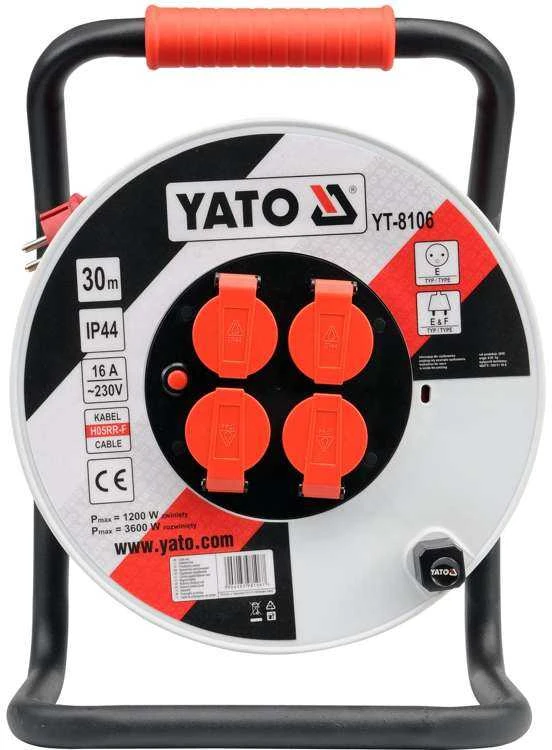 Ilgiklis vyniojamas ant ritės Yato YT-8106; 30 m; 3x2,5 mm²