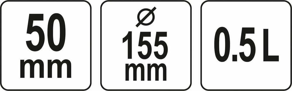 YATO KONTEINeris PLOKŠČIAM TINKO 0,5L