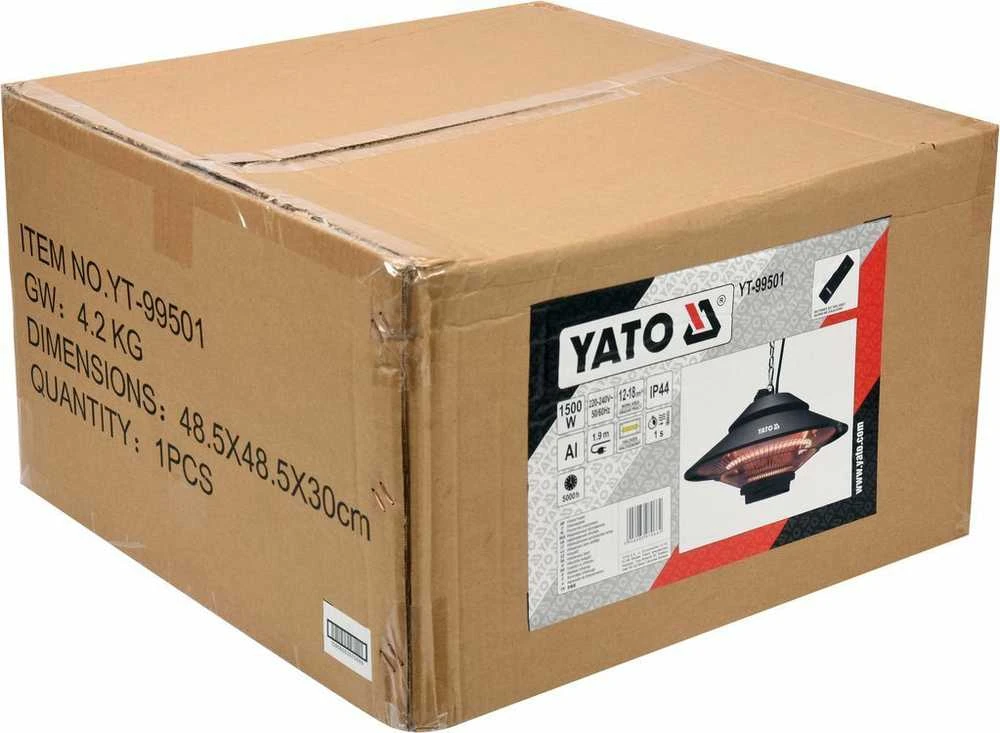 Yato Toya Sa Poland Infraraudonųjų spindulių šildytuvas | pakabinamas | 1500W | su pultu (YT-99501)