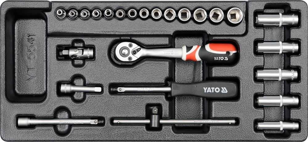 Yato Toya Sa Poland Įrankių rinkinys į su padėklu į spintelę | 6.3 mm (1/4") | 25 vnt. (YT-5541)