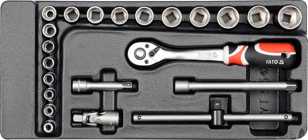 Toya Sa Poland YATO DRAWER INSERT 3/8 "ĮRANKIŲ RINKINYS 22vnt.