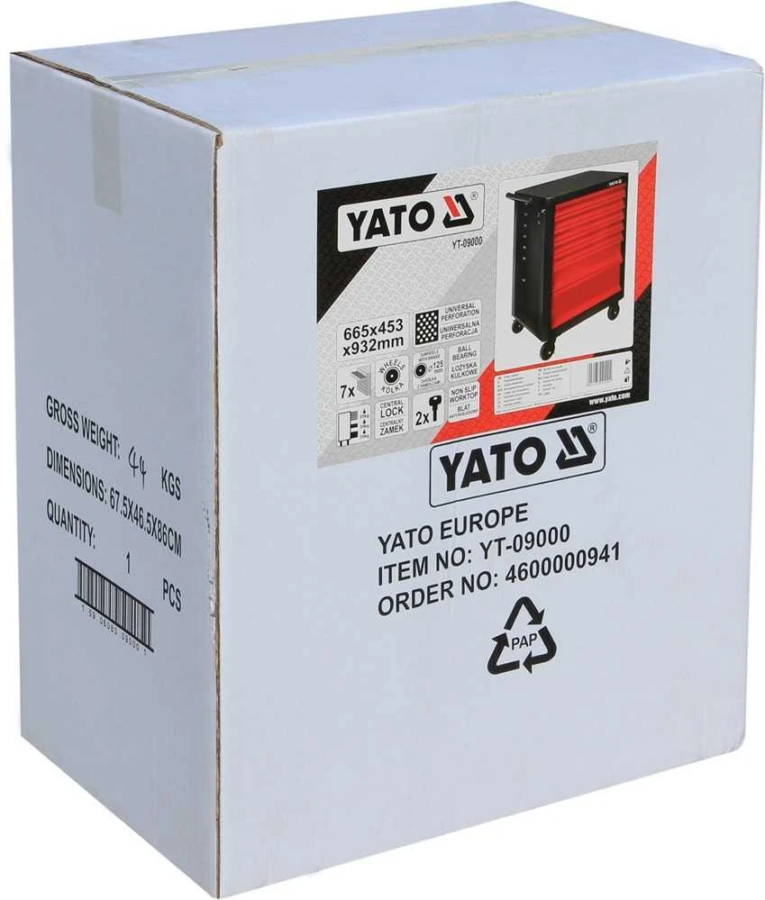 Yato įrankių spintelė su ratukais, 7 stalčiai (YT-09000)